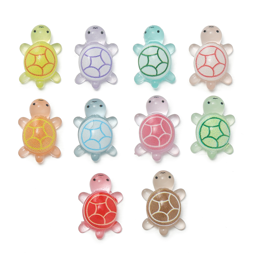 Resin Art Keychain - 10 sztuk/partia Mini Żółwie Morskie z