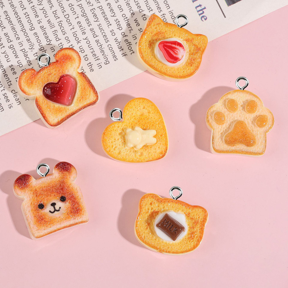 Resin Art Heart - 10 szt. Zawieszki z żywicy w