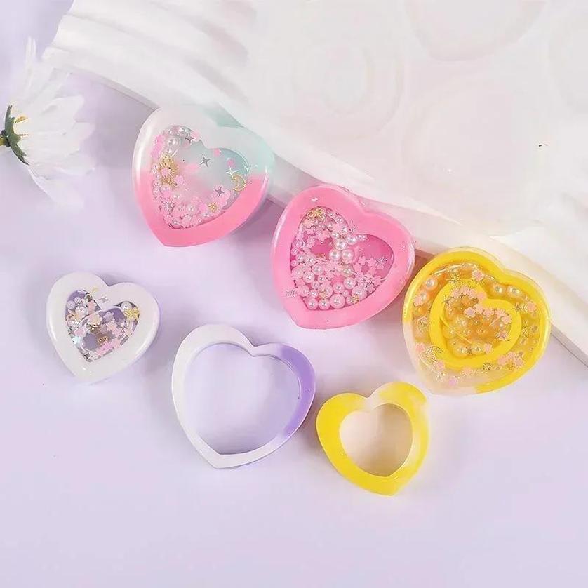 Resin Art Heart - Shaker do żywicy formy silikonowe DIY