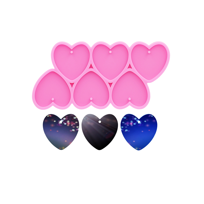 Resin Art Heart - GJ-226 błyszczący kształt serca DIY żywica