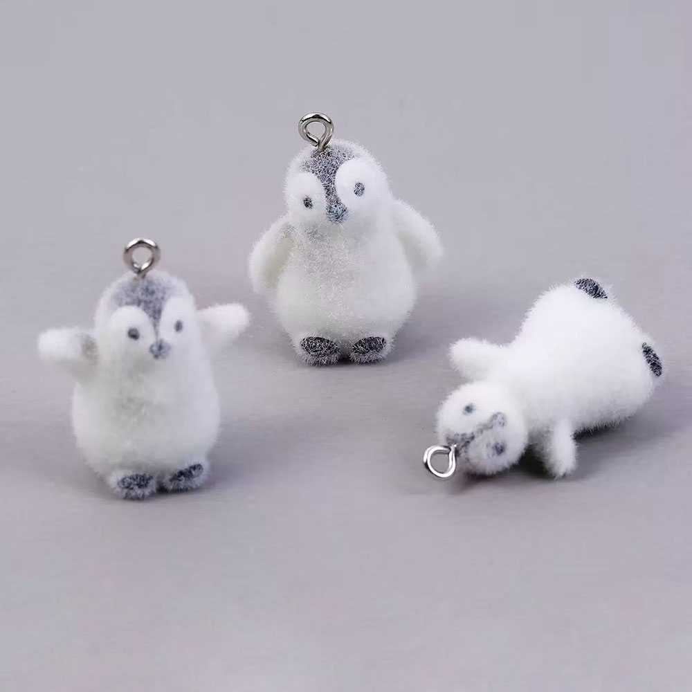 Resin Art Keychain - 5 szt. Małe pingwiny z żywicy