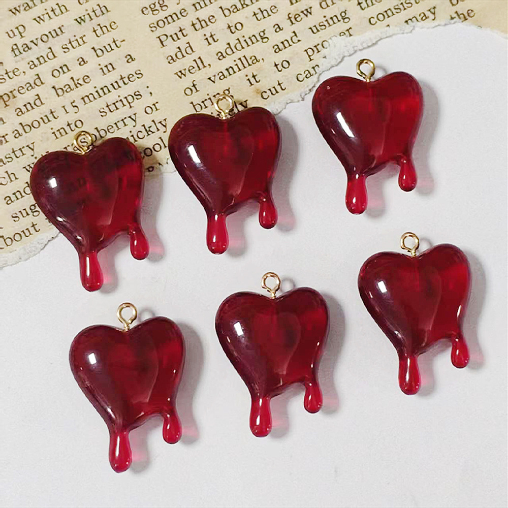 10 szt. Zawieszki z żywicy w k – Resin Art Heart recenzja i cena