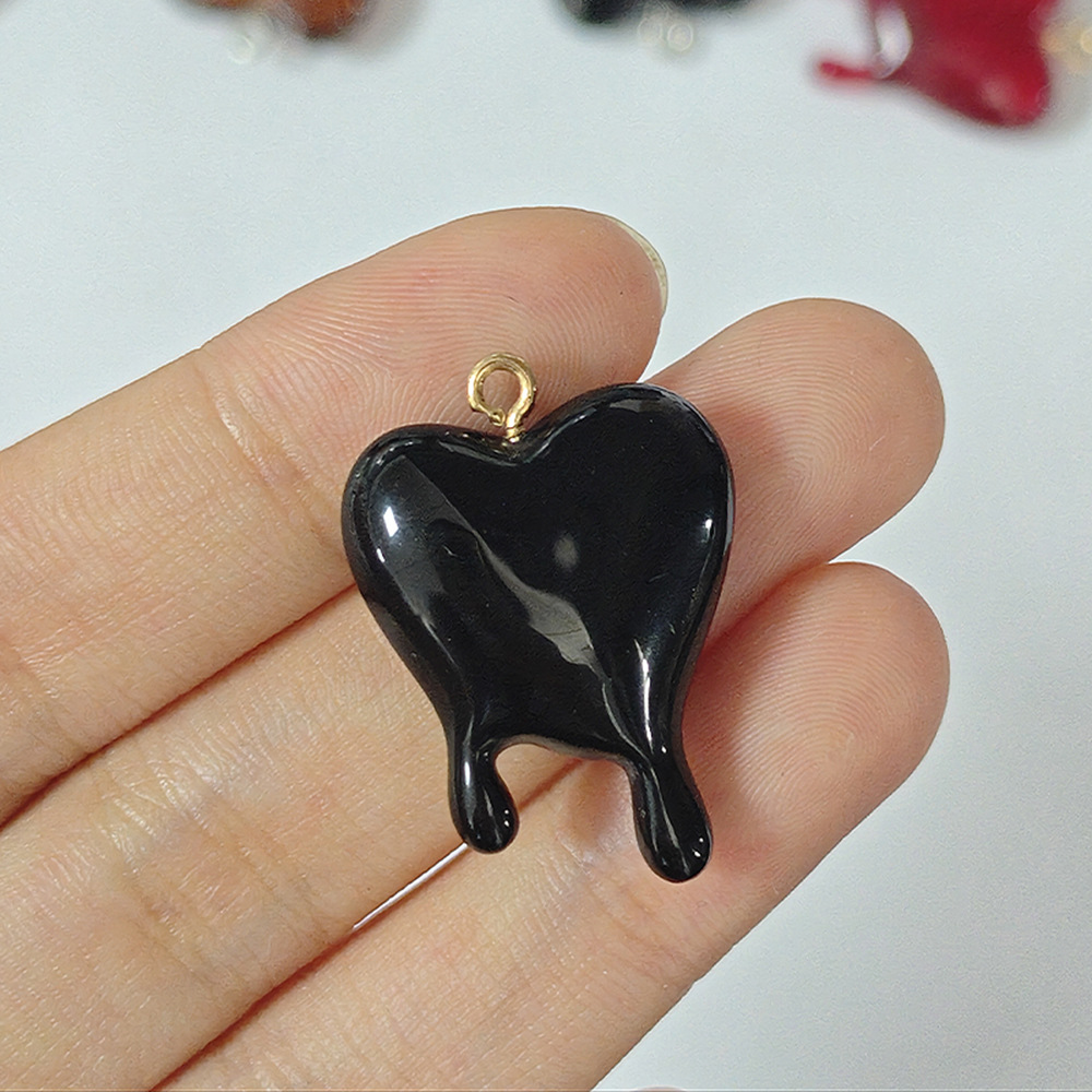 10 szt. Zawieszki z żywicy w k – Resin Art Heart recenzja i cena