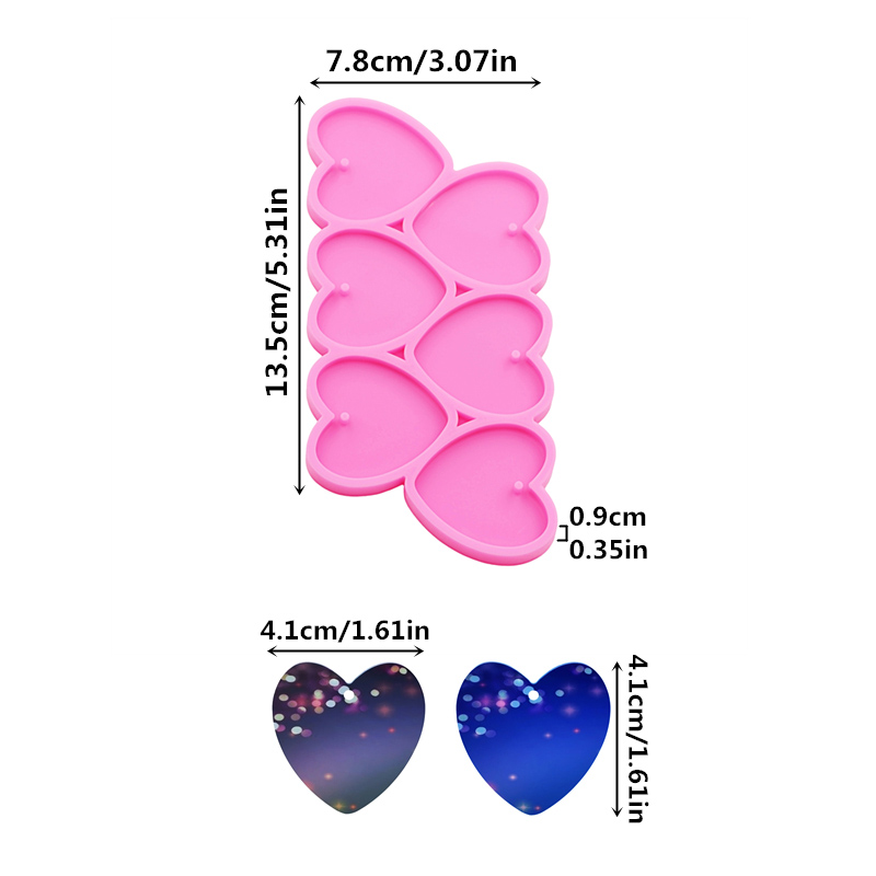 GJ-226 błyszczący kształt serc – Resin Art Heart recenzja i cena