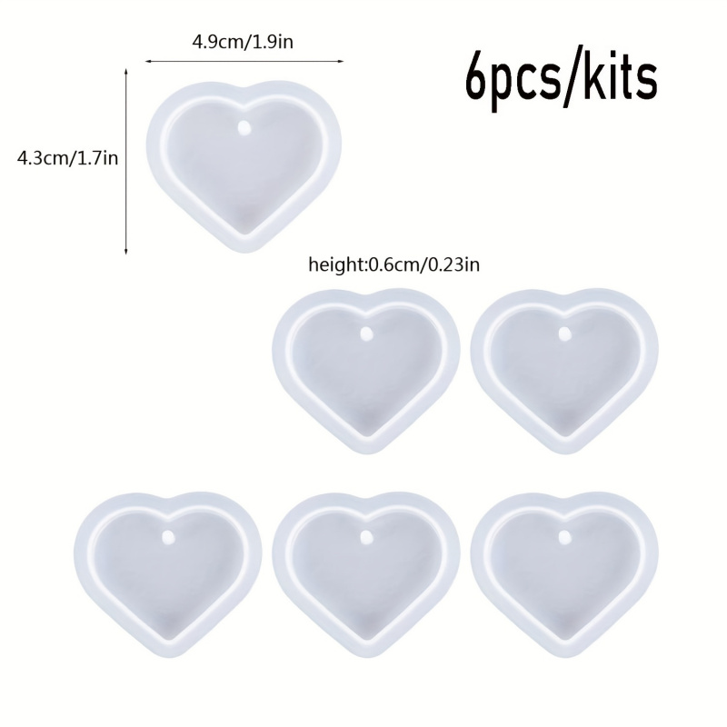 Zestaw 6 foremek z żywicy w ks – Resin Art Heart recenzja i cena